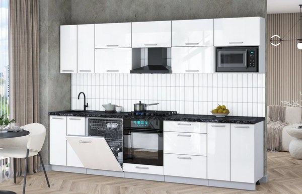 Кухонный гарнитур Интерлиния Мила Gloss 3.0-ПМ2