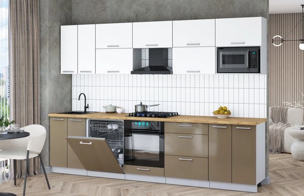 Кухонный гарнитур Интерлиния Мила Gloss 3.0-ПМ2