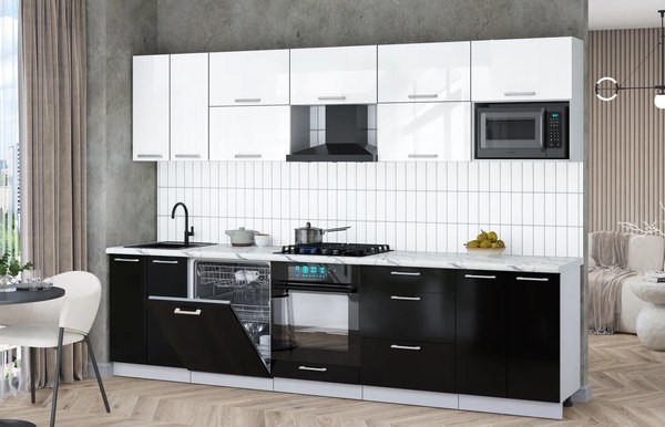 Кухонный гарнитур Интерлиния Мила Gloss 3.0-ПМ2