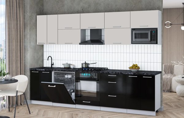 Кухонный гарнитур Интерлиния Мила Gloss 3.0-ПМ2