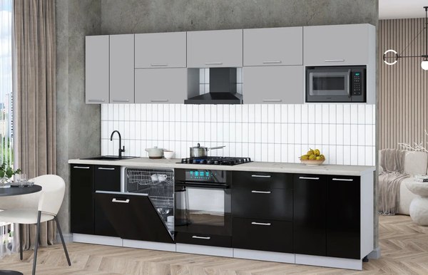 Кухонный гарнитур Интерлиния Мила Gloss 3.0-ПМ2