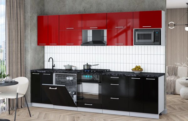 Кухонный гарнитур Интерлиния Мила Gloss 3.0-ПМ2