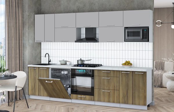 Кухонный гарнитур Интерлиния Мила Gloss 3.0-ПМ2