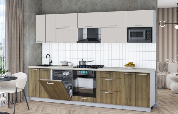 Кухонный гарнитур Интерлиния Мила Gloss 3.0-ПМ2