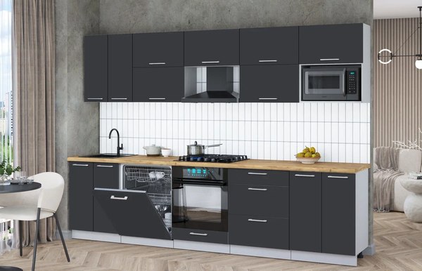 Кухонный гарнитур Интерлиния Мила Gloss 3.0-ПМ2