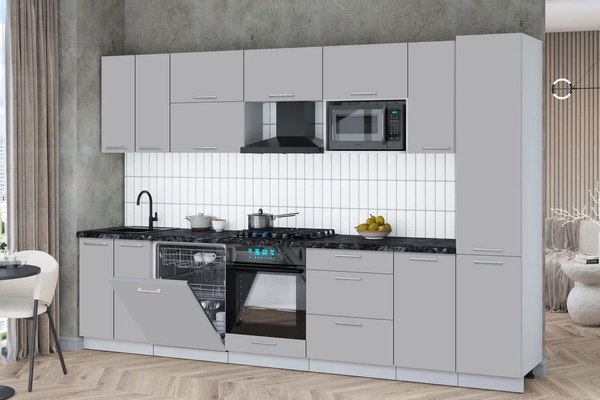 Кухонный гарнитур Интерлиния Мила Gloss 3.2-ПМ2