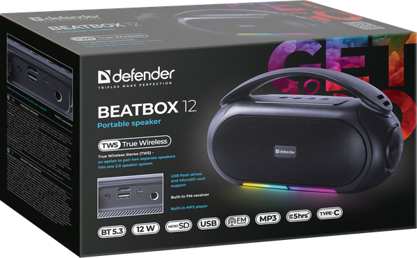 Портативная колонка Defender Beatbox 12 / 65812