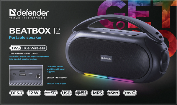 Портативная колонка Defender Beatbox 12 / 65812
