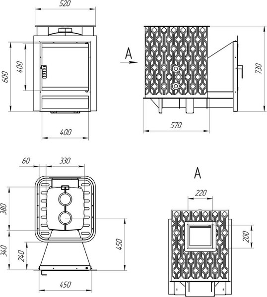 Печь-каменка Березка Verona 18