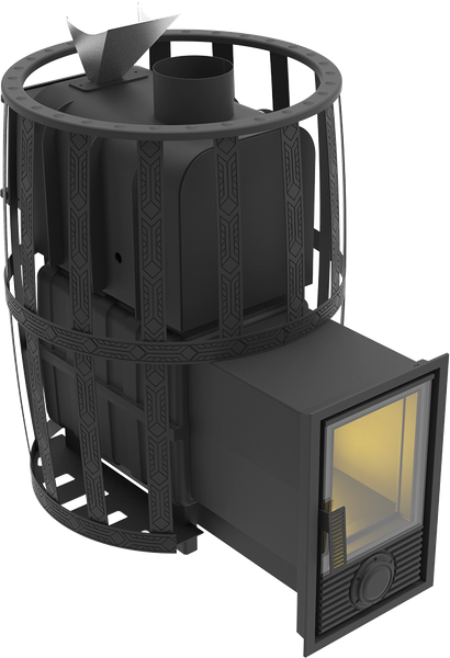 Печь-каменка Березка Воевода 20 Д-2 (закрытая/сетчатый кожух) - фото
