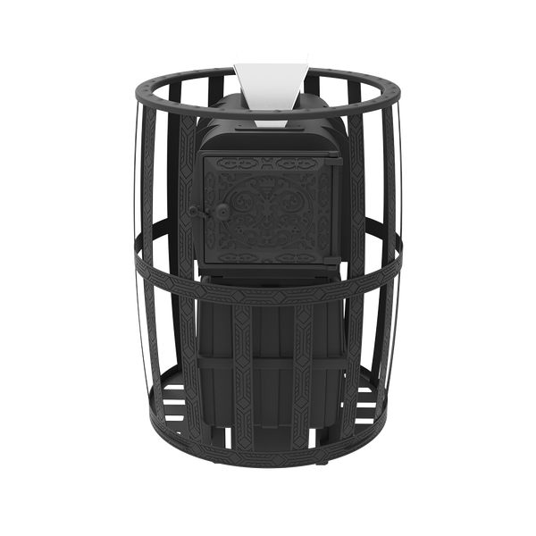 Печь-каменка Березка Воевода 20 Д-2 (закрытая/сетчатый кожух)