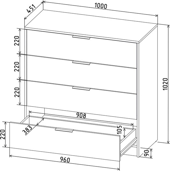 Комод Интерлиния Концепт КТ-К100