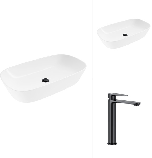 Умывальник со смесителем Lauter 21393-70 + Moon 21СК8691BS - фото