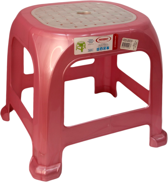 Табурет пластиковый Русспласт Симпатия РП-312роз - фото