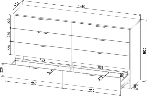 Комод Интерлиния Концепт КТ-К197