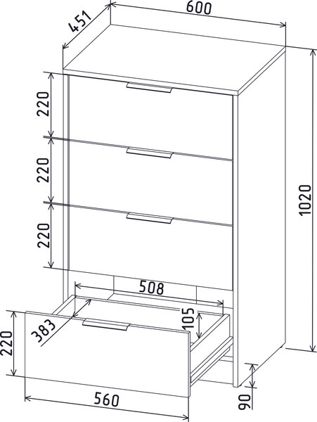 Комод Интерлиния Концепт КТ-К60