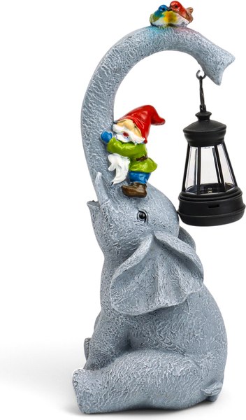 Садовая фигура-светильник Take It Easy Слоник с гномами / 10824132