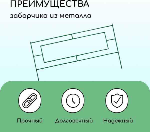 Изгородь декоративная Sima-Land Газонный 55x500см 5 секций / 2083040