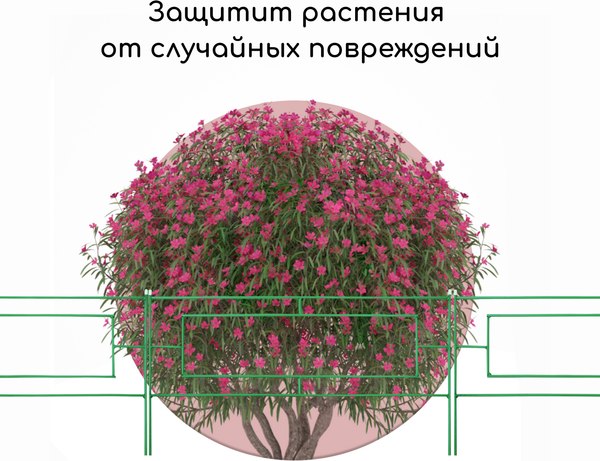 Изгородь декоративная Sima-Land Газонный 55x500см 5 секций / 2083040