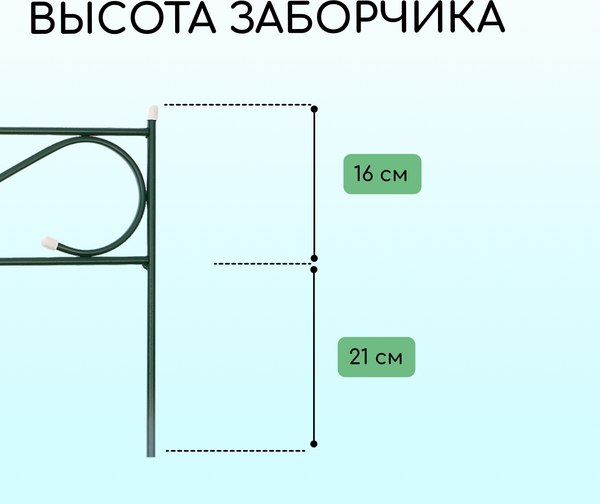 Изгородь декоративная Sima-Land Узкий 37x410см 5 секций / 1410751
