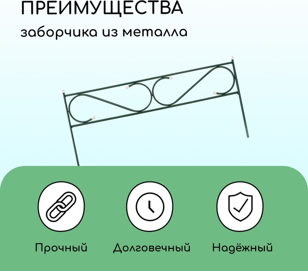 Изгородь декоративная Sima-Land Узкий 37x410см 5 секций / 1410751