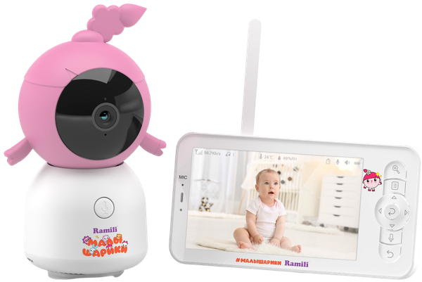 Видеоняня Ramili Baby. Нюша. Малышарики / RV100NUSHA - фото