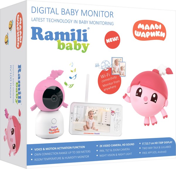 Видеоняня Ramili Baby. Нюша. Малышарики / RV100NUSHA