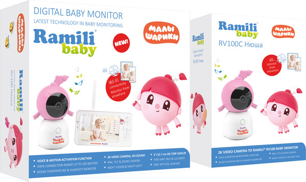 Видеоняня Ramili Baby. Нюша. Малышарики / RV100X2NUSHA