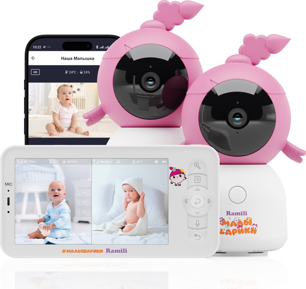 Видеоняня Ramili Baby. Нюша. Малышарики / RV100X2NUSHA