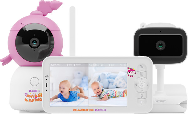 Видеоняня Ramili Baby. Нюша. Малышарики / RV100NUSHAVRC400C - фото