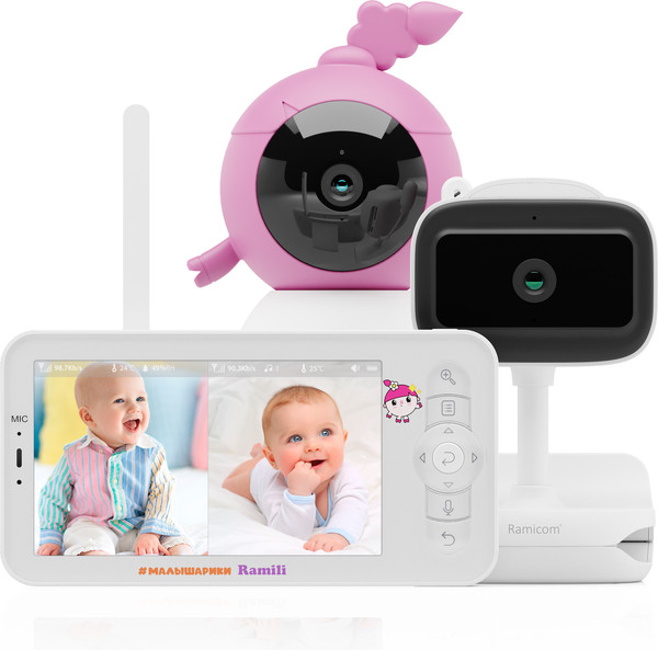 Видеоняня Ramili Baby. Нюша. Малышарики / RV100NUSHAVRC400C