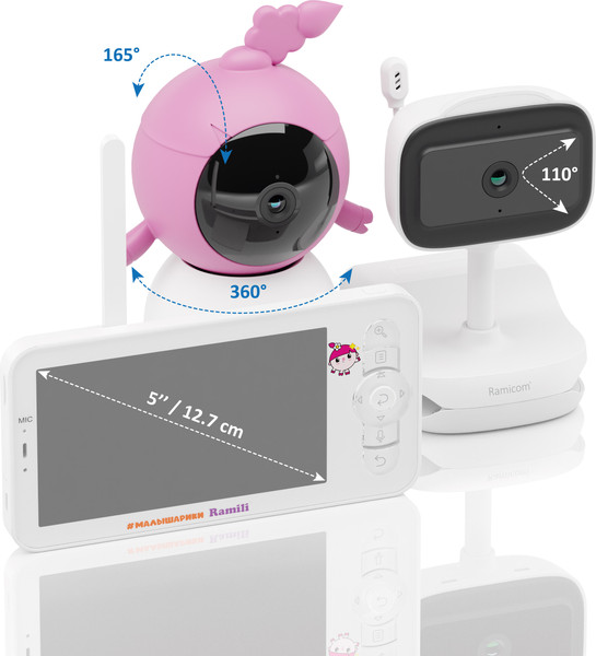 Видеоняня Ramili Baby. Нюша. Малышарики / RV100NUSHAVRC400C