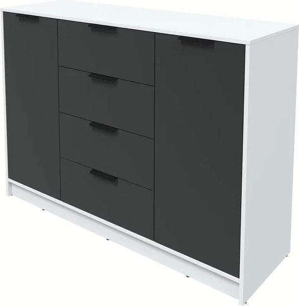 Тумба Интерлиния Концепт КТ-Т140 (антрацит/белый платинум)