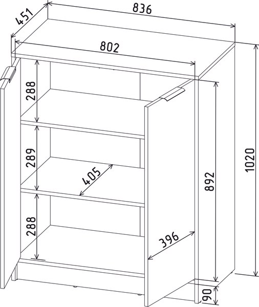 Тумба Интерлиния Концепт КТ-Т84
