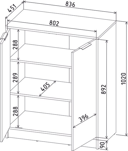 Тумба Интерлиния Концепт КТ-Т84