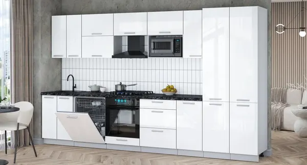 Кухонный гарнитур Интерлиния Мила Gloss 3.6-ПМ2