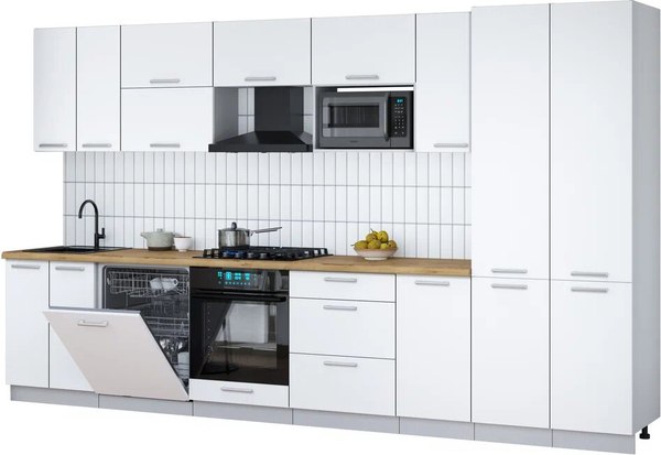 Кухонный гарнитур Интерлиния Мила Gloss 3.6-ПМ2 - фото