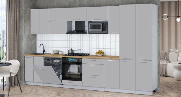 Кухонный гарнитур Интерлиния Мила Gloss 3.6-ПМ2