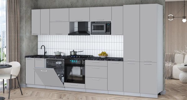 Кухонный гарнитур Интерлиния Мила Gloss 3.6-ПМ2