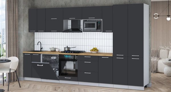 Кухонный гарнитур Интерлиния Мила Gloss 3.6-ПМ2