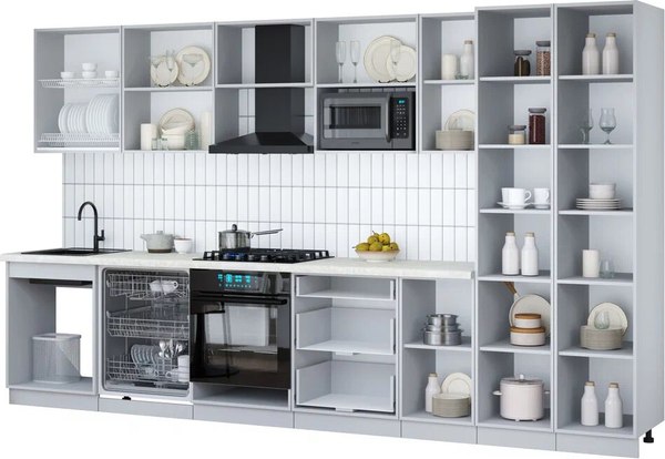 Кухонный гарнитур Интерлиния Мила Gloss 3.6-ПМ2
