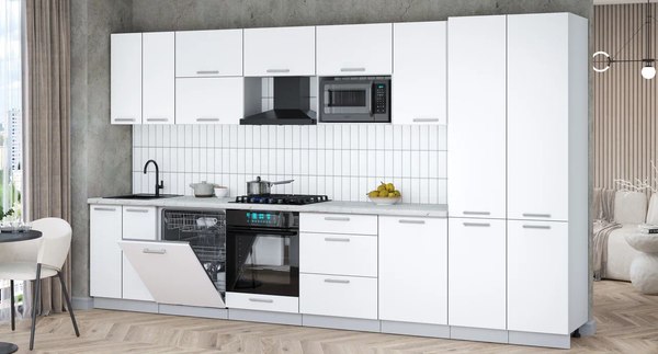 Кухонный гарнитур Интерлиния Мила Gloss 3.7-ПМ2