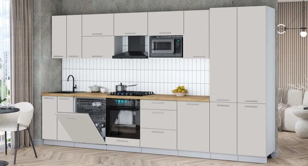 Кухонный гарнитур Интерлиния Мила Gloss 3.7-ПМ2