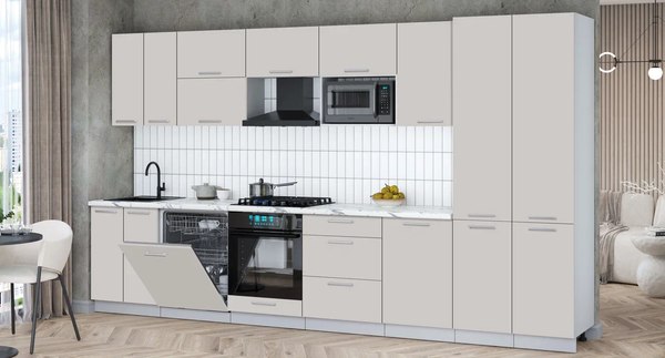 Кухонный гарнитур Интерлиния Мила Gloss 3.7-ПМ2