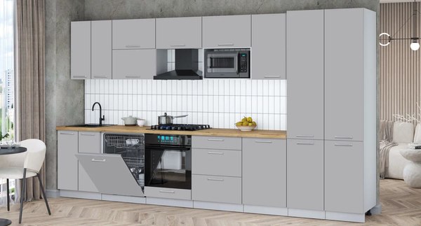 Кухонный гарнитур Интерлиния Мила Gloss 3.7-ПМ2