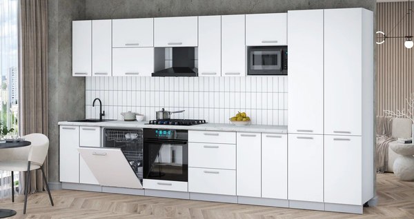 Кухонный гарнитур Интерлиния Мила Gloss 3.8-ПМ2