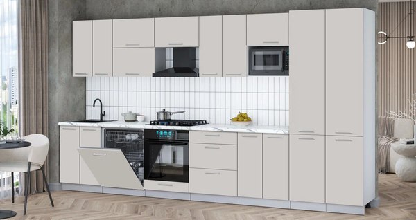 Кухонный гарнитур Интерлиния Мила Gloss 3.8-ПМ2