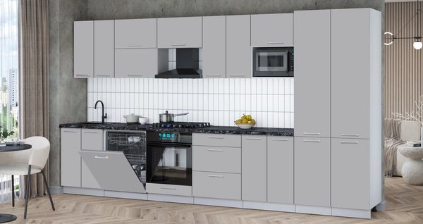 Кухонный гарнитур Интерлиния Мила Gloss 3.8-ПМ2