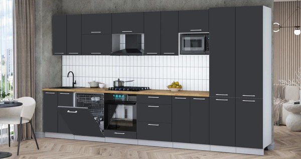 Кухонный гарнитур Интерлиния Мила Gloss 3.8-ПМ2