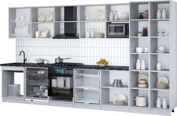 Кухонный гарнитур Интерлиния Мила Gloss 3.8-ПМ2